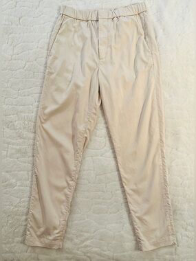 COS tapered beige trousers elasticated waistband size 30R. Unisex.